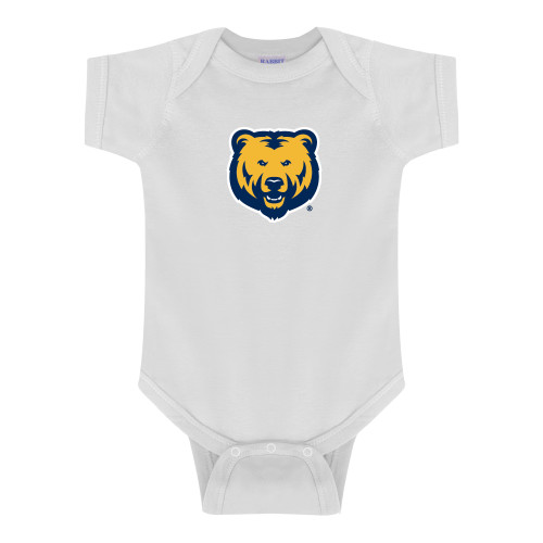  White Infant Onesie - UNC Bear Logo