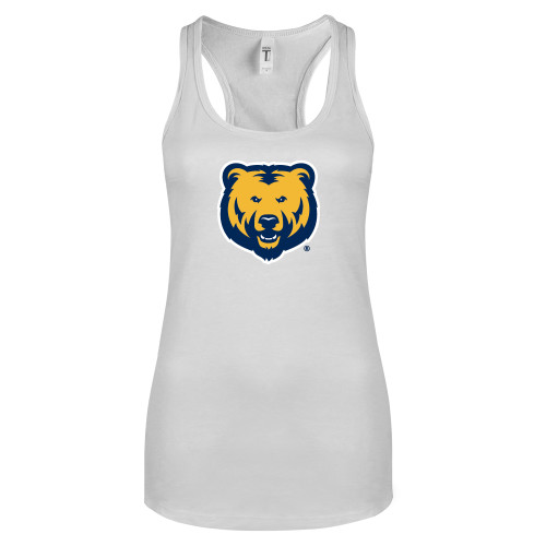  Next Level Racerback Tank White - UNC Bear Logo
