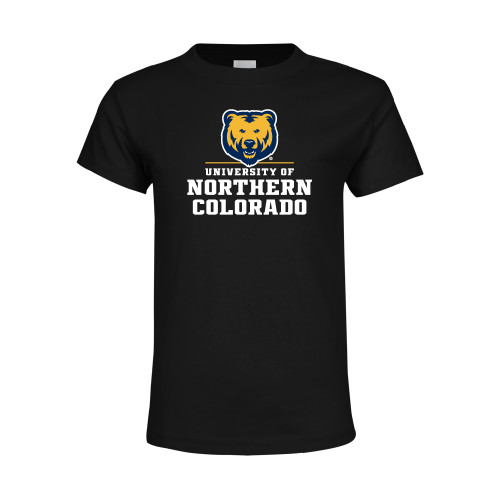  Youth Black T Shirt - Northern Colorado Stacked Logo