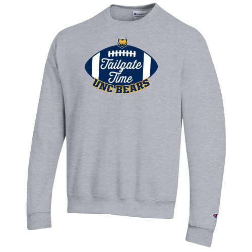  Champion Heather Grey Fleece Crew - UNC Bears Tailgate Time Football