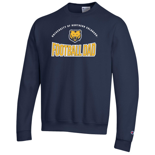 Champion Navy Fleece Crew - UNC Bears Football Dad