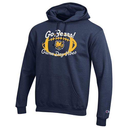  Champion Navy Fleece Hoodie - UNC Football Game Day Vibes
