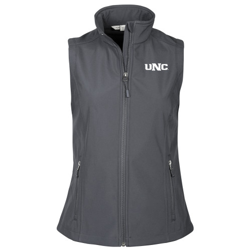  Womens Charcoal Core Softshell Vest - UNC
