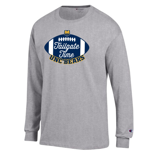 Champion Oxford Grey Long Sleeve T Shirt - UNC Bears Tailgate Time Football