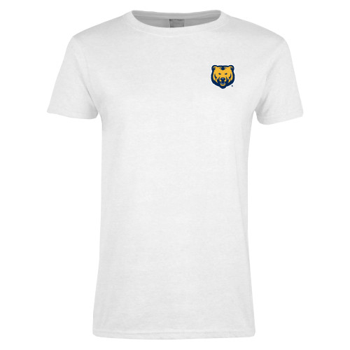  Womens White Short Sleeve Tee - UNC Bear Logo