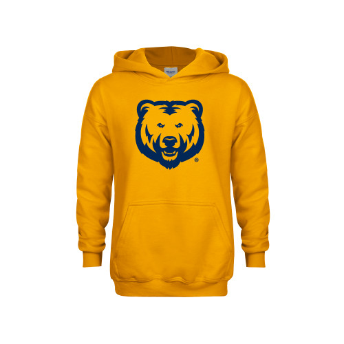  Youth Gold Fleece Hoodie - UNC Bear Logo