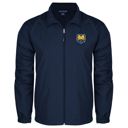  Navy Full Zip Wind Jacket - UNC Bear Logo