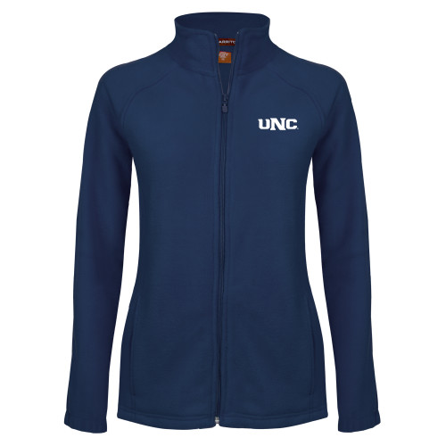  Womens Navy Fleece Full Zip Jacket - UNC