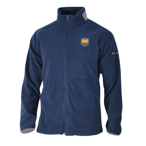 Columbia Navy Everest Ridge Fleece Full Zip Jacket - UNC Bear Logo