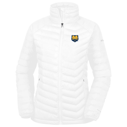  Columbia Womens White Powder Lite Jacket - UNC Bear Logo