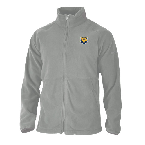 Columbia Grey Everest Ridge Fleece Full Zip Jacket - UNC Bear Logo