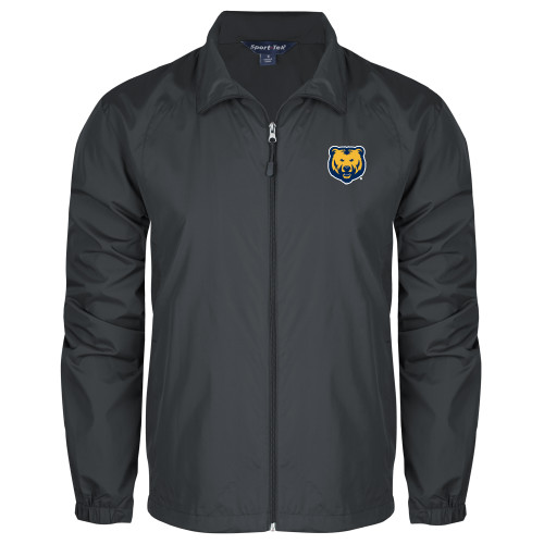 Charcoal Full Zip Wind Jacket - UNC Bear Logo