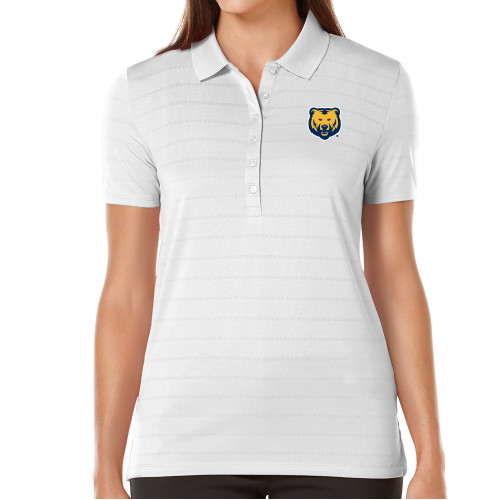  Callaway Womens White Opti Vent Polo - UNC Bear Logo