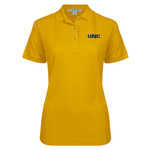  Womens Silk Touch Gold Pique Polo - UNC