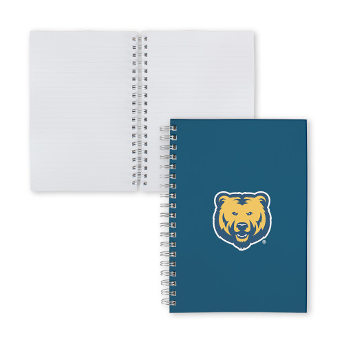  Clear 7 x 10 Spiral Journal Notebook - UNC Bear Logo