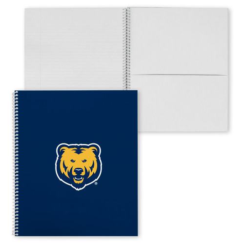  College Spiral Notebook w/Clear Coil - UNC Bear Logo