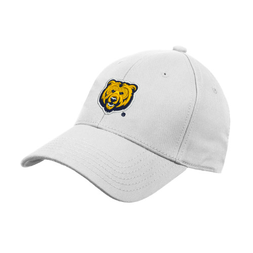  White Structured Adjustable Pro Style Hat - UNC Bear Logo