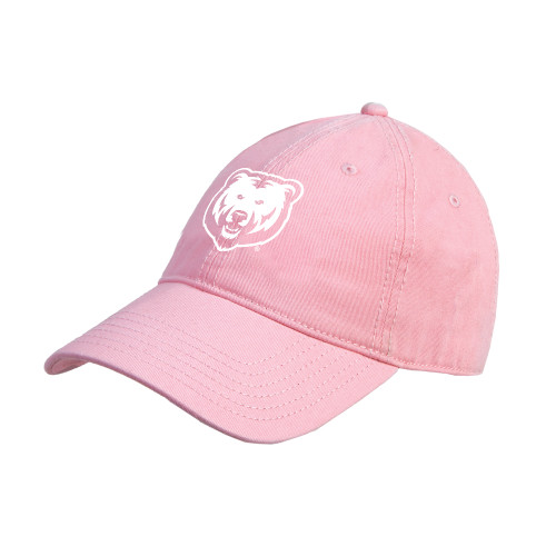  Pink Unstructured Adjustable Low Profile Cap - UNC Bear Logo