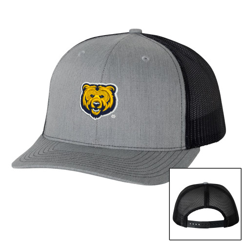  Richardson Heather Grey/Black Trucker Hat - UNC Bear Logo