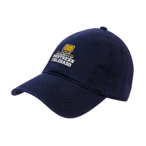  Navy Unstructured Adjustable Low Profile Hat - Northern Colorado Stacked Logo