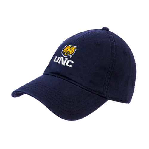  Navy Unstructured Adjustable Low Profile Hat - UNC Bear Stacked