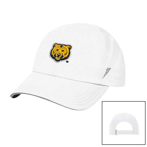  White Performance Cap - UNC Bear Logo