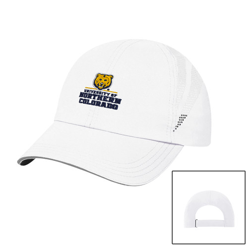  White Performance Cap - Northern Colorado Stacked Logo