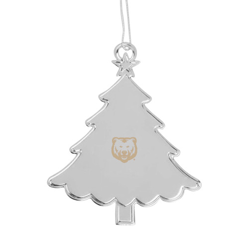  Silver Tree Ornament - UNC Bear Logo Engraved