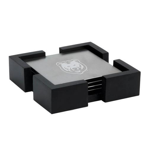 Stainless Steel Coaster Set - UNC Bear Logo Engraved