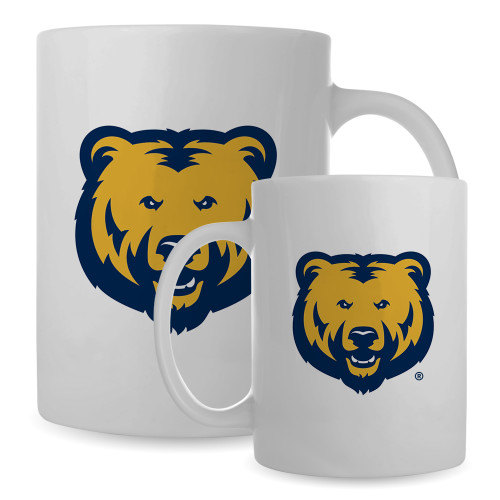  Full Color White Mug 15oz - UNC Bear Logo