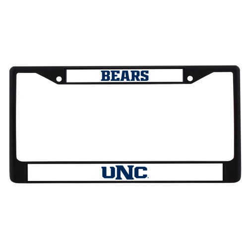  Metal License Plate Frame in Black - UNC