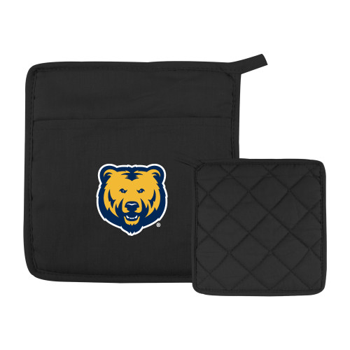  Quilted Canvas Black Pot Holder - UNC Bear Logo