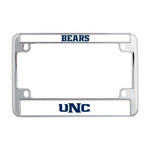  Metal Motorcycle License Plate Frame in Chrome - UNC