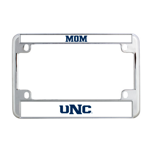  Metal Motorcycle License Plate Frame in Chrome - UNC Wordmark