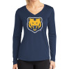 Thumbnail image for  Womens Navy Performance Long Sleeve V Neck Shirt