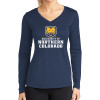 Thumbnail image for  Womens Navy Performance Long Sleeve V Neck Shirt