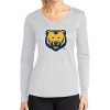 Thumbnail image for  Womens White Performance Long Sleeve V Neck Shirt