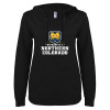 Thumbnail image for  ENZA Womens Black V Notch Raw Edge Fleece Hoodie