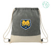 Thumbnail image for  Split Recycled Cotton Natural/Black Drawstring Bag