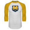 Thumbnail image for  White/Gold Raglan Baseball T Shirt