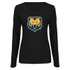 Thumbnail image for  Womens Black Long Sleeve V Neck Tee 