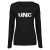 Thumbnail image for  Womens Black Long Sleeve V Neck Tee 