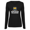 Thumbnail image for  Womens Black Long Sleeve V Neck Tee 
