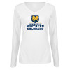 Thumbnail image for  Womens White Long Sleeve V Neck Tee