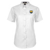 Thumbnail image for  Womens White Twill Button Up Short Sleeve