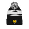 Thumbnail image for  Black/White Two Tone Knit Pom Beanie w/Cuff