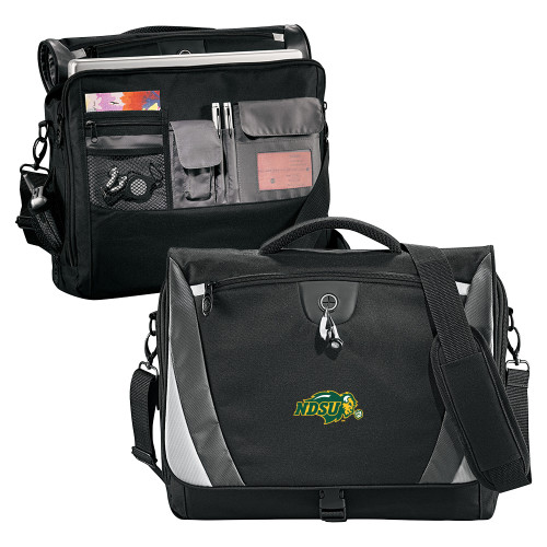 Black/Grey Slope Computer Messenger Bag-Primary Mark