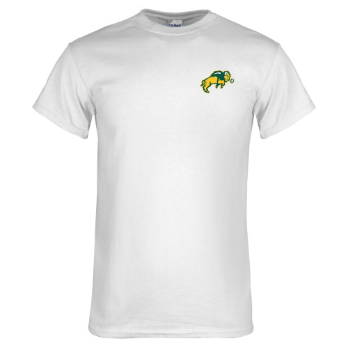 White T Shirt-Full Bison