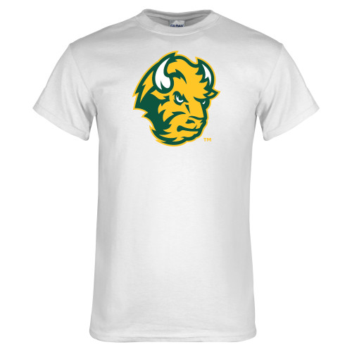 White T Shirt-Bison Head