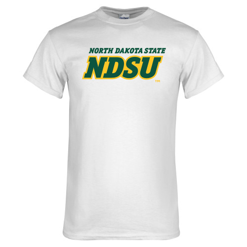 White T Shirt-NDSU Wordmark